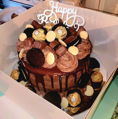 Ferrero-style homemade cake slice