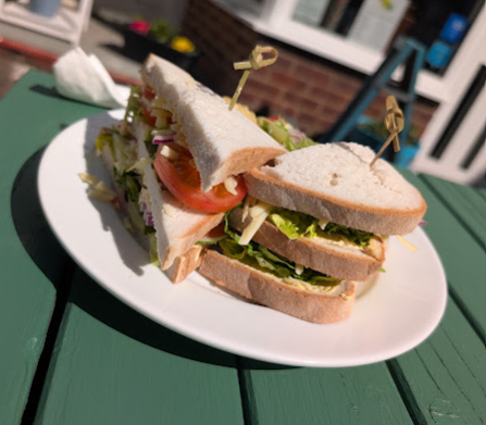Freshly made sandwich on white or granary bread